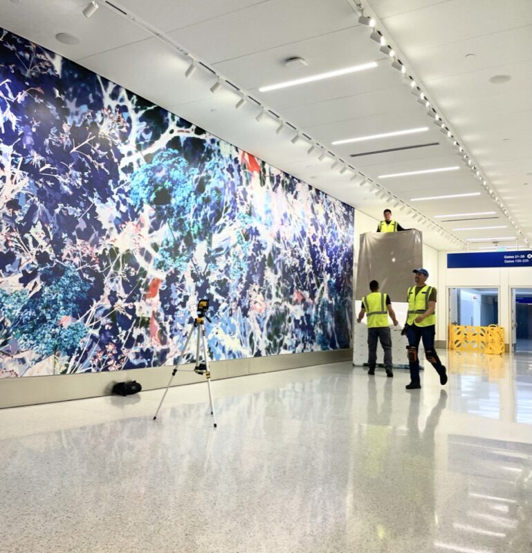 Classic Litho - Laura Hull Flora LAX Mural Install 14